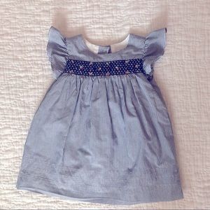 Janie & Jack striped & smocked dress